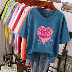 台灣現貨夏季t恤 短t 學生t恤 【100%純棉】60-200斤寬鬆T恤學生大碼女上衣百搭短袖潮新2023年 女生t恤 歷史價格詳細信息