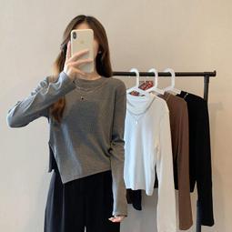 台灣現貨秋季新款女裝T恤簡約寬松百搭長袖女圓領慵懶上衣薄款個性打底衫 韓版女生T恤  露天市集  全台最大的網路購物市集 歷史價格詳細信息