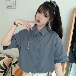 台灣現貨短袖白襯衫女夏季別緻設計感韓版顯瘦短版小個子拉鍊襯衫上衣MC服飾 JEKZ  露天市集  全台最大的網路購物市集 歷史價格詳細信息