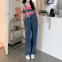 設計感背帶褲女2024秋裝新款感顯瘦高腰西裝闊腿褲黑色連體褲 歷史價格詳細信息