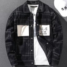 夾克冬天外套男秋冬季青年潮流百搭刷毛加厚風衣素色休閒保暖棉襖-时尚男装 歷史價格詳細信息