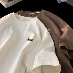 美式重磅純棉t恤夏季男士潮牌短袖街頭風潮男痞帥寬鬆短袖t恤上衣 短袖上衣 短袖t恤 男生衣服 休閒寬鬆短袖 歷史價格詳細信息