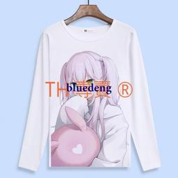 超商1件免運 虛擬主播噶嗚古拉衣服娘周邊長袖T恤Gawr 鯊魚二次元動漫男女Gura 歷史價格詳細信息