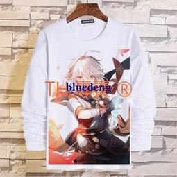 超商1件免運 原神長袖T恤刻晴學生胡桃派蒙游戲周邊動漫二次元男女衣服甘雨秋t 歷史價格詳細信息