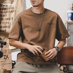 圓領 大尺碼男裝 男生短t 高品質純棉短袖T恤 落肩短袖上衣 厚磅棉t 寬鬆 休閒 XXL8XL 歷史價格詳細信息