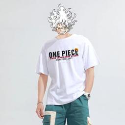 海賊王短袖男女日系動漫路飛索隆T恤寬松純棉半袖青少年學生衣服#男裝 歷史價格詳細信息
