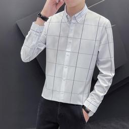 襯衫 英倫長袖冰絲襯衫 男長袖韓版修身條紋襯衣 男薄款英倫風男士寸衫 商務休閒工作條紋襯衫 西裝襯衫 歷史價格詳細信息