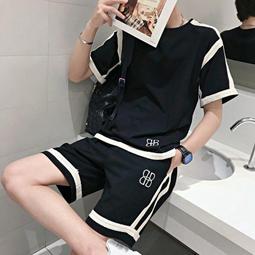 運動套裝男 男生套裝 夏季男士休閒短袖套裝男潮流五分袖寬鬆運動學生短褲KD杜蘭特球衣 歷史價格詳細信息