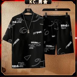 夏季男休閒套裝印花短袖t卹男生短袖運動套裝正韓短袖男生t卹男生衣著運動短袖五分褲套裝 日韓潮男 男生休閒套裝【滿299元發貨】 歷史價格詳細信息