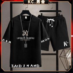 t恤男M-4XL 夏季新款個性徽章印花緊身百搭薄款黑白色短袖潮男 歷史價格詳細信息