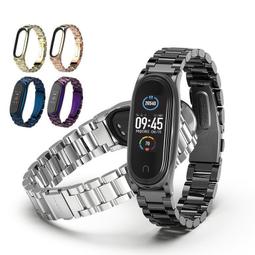 適用 手環6 5腕帶 錶帶 金屬鋼帶 不銹鋼 合金替換腕帶反扣 高檔商務三珠鋼  智慧運動手環543腕帶 價格比較,價格查詢,歷史價格詳細信息