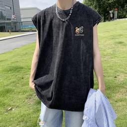 M-5XL水洗做舊落肩五分袖 男女同款圓領五分袖大學t 歐美風 街頭復古T恤 短袖t恤  嘻哈短袖上衣  短袖男 T恤男-潮流e線 歷史價格詳細信息