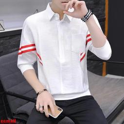 襯衫短袖襯衫男七分袖襯衫透氣古著亞麻大尺碼襯衫復古短袖襯衫男寬鬆襯衫素色男生襯衫立領白襯衫男 歷史價格詳細信息