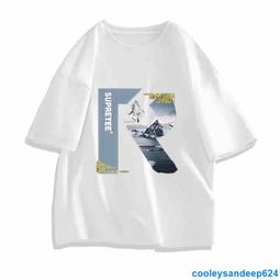 青少年純棉短袖t恤男夏季新款寬松ins美式高街帥氣半截袖上衣 歷史價格詳細信息