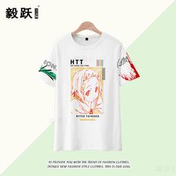 輕音少女短袖T恤 K-ON!!動漫中野梓秋山澪二次元痛衣肥宅夏季衣服#皇運 歷史價格詳細信息