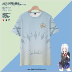 約會大作戰周邊 時崎狂三 夜刀神十香cos短袖T恤夏季動漫痛衣服黑#皇運 歷史價格詳細信息