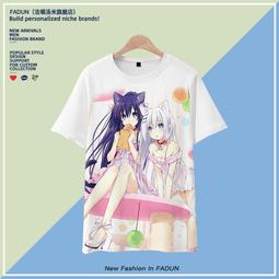 約會大作戰周邊 時崎狂三 夜刀神十香cos短袖T恤夏季動漫痛衣服黑#皇運 歷史價格詳細信息