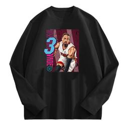 德懷恩·韋德線條熱火3號短袖純棉T恤男裝女休閑上衣籃球夏閃電俠#男裝 歷史價格詳細信息