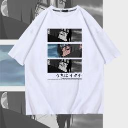 宇智波鼬短袖火影忍者100%純棉t恤男女動漫畫學生寬松上衣服夏季#男裝 歷史價格詳細信息