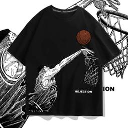 灌籃高手赤木剛憲純棉短袖T恤男女休閑寬松情侶半袖夏季動漫籃球#男裝 價格比較,價格查詢,歷史價格詳細信息