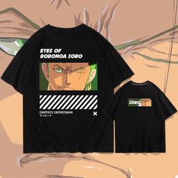 海賊王索隆純棉短袖T恤男女通用青少年男裝休閑航海王卡通動漫oh#男裝 歷史價格詳細信息