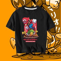 馬裏奧短袖T恤男女學生夏季超級瑪麗周邊連帽上衣服寬松大碼套裝#皇運 歷史價格詳細信息