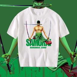 海賊王索隆純棉短袖T恤男女通用青少年男裝休閑航海王卡通動漫oh#男裝 歷史價格詳細信息