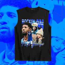 保羅·喬治配美女童裝短袖純棉T恤男女兒童親子裝籃球Paul George#男裝 歷史價格詳細信息