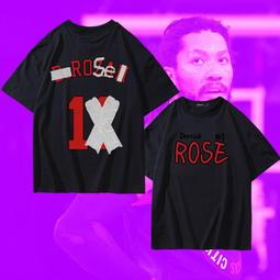 德裏克羅斯戰績t恤100%純棉短袖男女Rose籃球衣風城玫瑰訓練服夏#男裝 歷史價格詳細信息