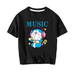 卡通動漫哆啦A夢滑板短袖100%純棉T恤男裝女休閑寬松夏小叮當學生#男裝 歷史價格詳細信息