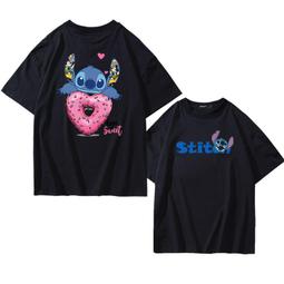 星際寶貝史迪奇短袖男裝女裝史迪仔100%純棉T恤學生動漫畫休閑夏#男裝 價格比較,價格查詢,歷史價格詳細信息