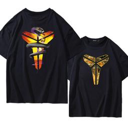 科比短袖100%純棉t恤男女kobe黑曼巴湖人24號籃球衣休閑寬松上衣#男裝 歷史價格詳細信息