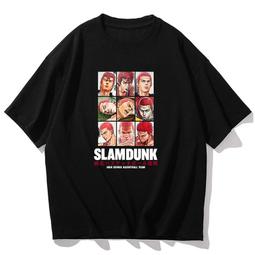 灌籃高手櫻木花道扣籃純棉T恤男女童裝短袖動漫籃球親子裝學生衣#男裝 歷史價格詳細信息