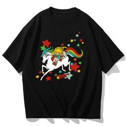 100%純棉 T恤 短袖 可愛唐老鴨印花短袖T恤男女夏天五分袖復古卡通短袖衫潮牌ny寬鬆慵懶上衣S-4XL【滿299元發貨】 歷史價格詳細信息