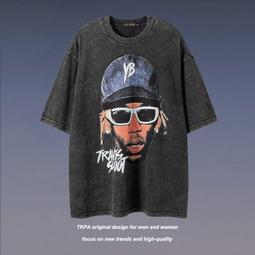 大碼男裝美式嘻哈多口袋工裝牛仔褲男闊腿寬鬆老爹潮牌胖子復古藍 歷史價格詳細信息