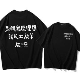 趣味文字T恤男純棉短袖搞怪印花男生夏季帶字文案休閒短袖體恤衫-正正男裝 歷史價格詳細信息