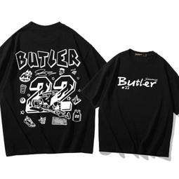 熱火巴特勒水洗做舊短袖男裝純棉T恤寬松大碼重磅男士港風美式夏n#男裝 歷史價格詳細信息