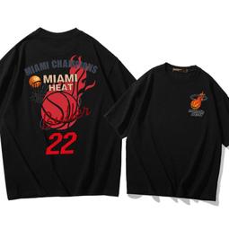 熱火巴特勒水洗做舊短袖男裝純棉T恤寬松大碼重磅男士港風美式夏n#男裝 歷史價格詳細信息