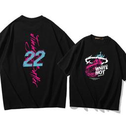 熱火巴特勒水洗做舊短袖男裝純棉T恤寬松大碼重磅男士港風美式夏n#男裝 歷史價格詳細信息