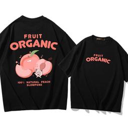 水果圖案青檸檬短袖t恤男女純棉上衣親子裝兒童裝短袖休閑半袖夏#男裝 歷史價格詳細信息