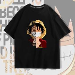 海王短袖路飛T恤學生潮日系動漫印象寬松衣服夏日二次元套裝ins#皇運 歷史價格詳細信息