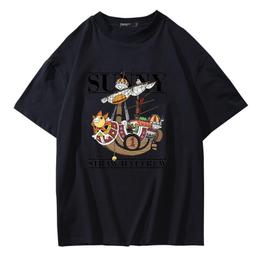 海王短袖路飛T恤學生潮日系動漫印象寬松衣服夏日二次元套裝ins#皇運 歷史價格詳細信息