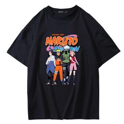 火影忍者t恤漩渦鳴人100%純棉短袖男女動漫休閑寬松潮牌夏季衣服#男裝 歷史價格詳細信息