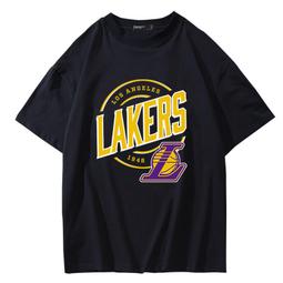 湖人隊詹姆斯純棉短袖t恤男女休閑寬松半袖時尚百搭夏季潮流oh#男裝 歷史價格詳細信息
