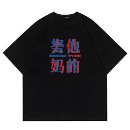 趣味文字T恤男純棉短袖搞怪印花男生夏季帶字文案休閒短袖體恤衫-正正男裝 歷史價格詳細信息