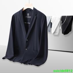 薄西裝外套男 夏天防曬西裝 垂感免燙商務休閒西裝外套 男士西裝 冰絲涼感無痕西服 彈性速乾工作西裝 單西 歷史價格詳細信息