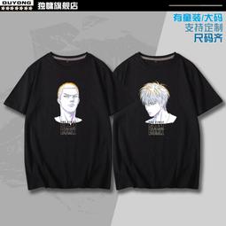 灌籃高手短袖櫻木花道扣籃100%純棉t恤男女情侶裝動漫學生衣服夏#男裝 歷史價格詳細信息