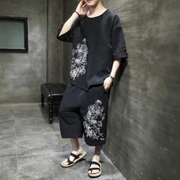 棉麻T恤男短袖刺繡日系復古薄款加肥加大尺碼寬鬆短袖亞麻圓領上衣 男生短袖 涼感T恤 短袖上衣 冰絲短袖【滿299元發貨】 歷史價格詳細信息