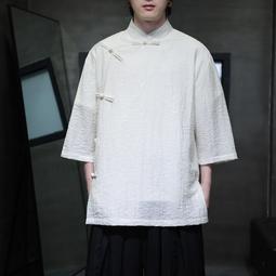 [免運]中國風男裝古風漢服茶服春夏季薄款新中式長袖t恤汗衫居士服男士#金隆男裝 歷史價格詳細信息