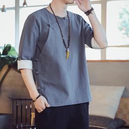 [免運]中國風男裝古風棉麻短褲七分褲夏季大碼休閑亞麻沙灘褲男士直筒褲【金隆服裝】 歷史價格詳細信息